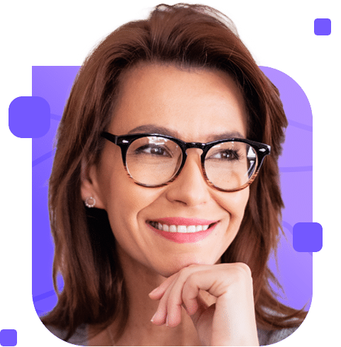 Woman wearing glasses